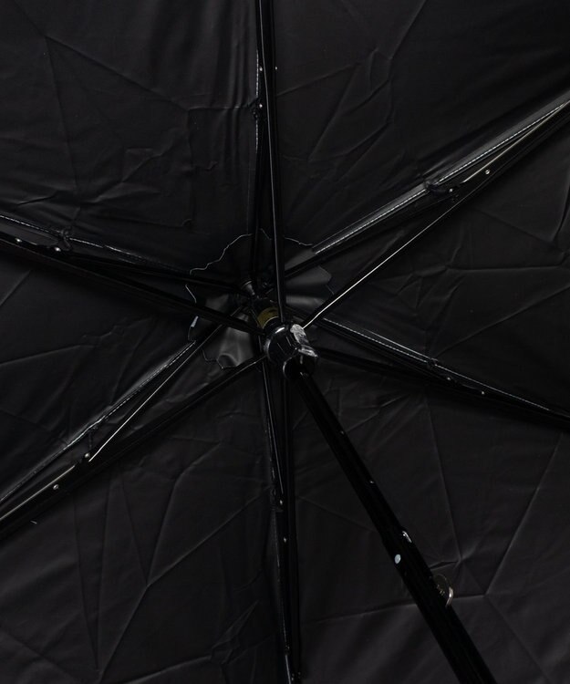 AURORA Blao（ブラオ）小花柄プリントプチ折り晴雨兼用傘（トップフラット折傘）日傘 ネイビー