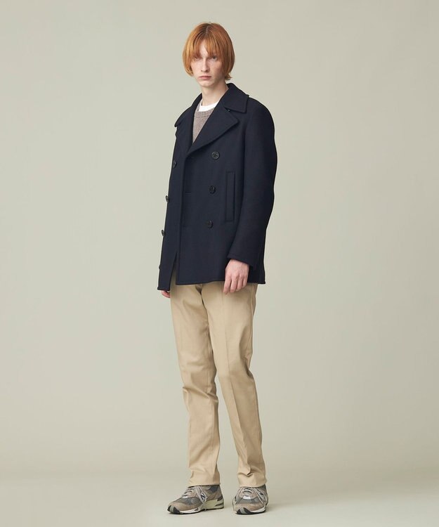 J.PRESS MEN 【KING SIZE】【定番】メルトンピーコート ネイビー系