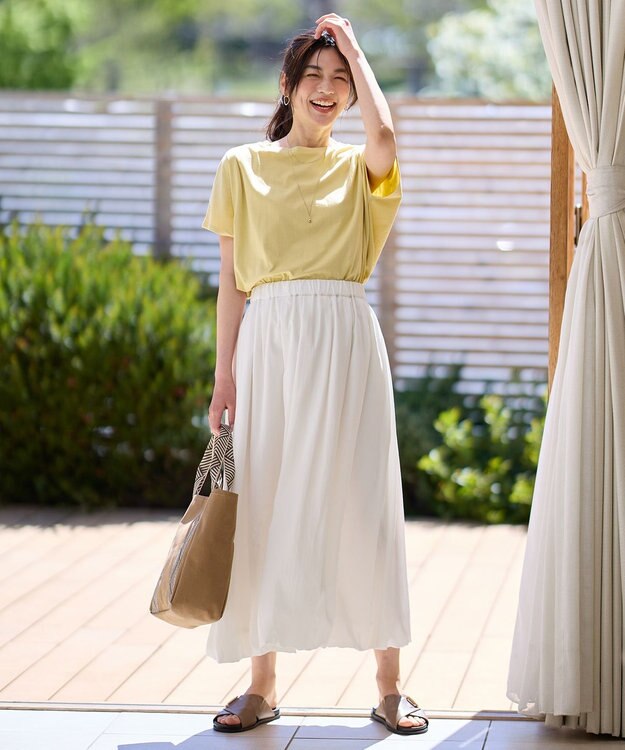 ANY エニィファンクションフレンチスリーブTシャツ イエロー