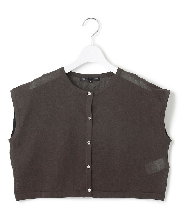 23区 S 【Oggi8月号掲載/洗える】ニットレイヤード ワンピース ダークブラウン系