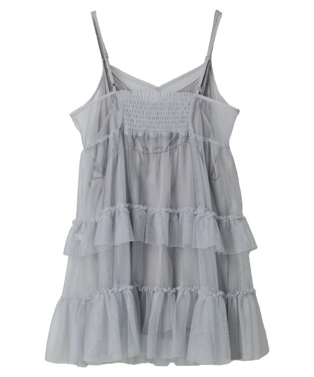 earth music&ecology チュールミニキャミワンピース Gray
