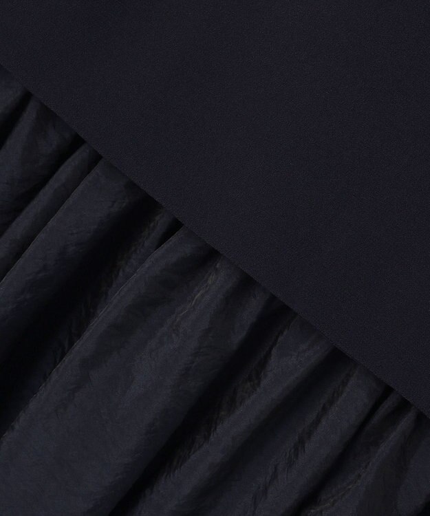 23区 S 【APPLAUDIR】クリアジョーゼットコンビ ドレス ネイビー系