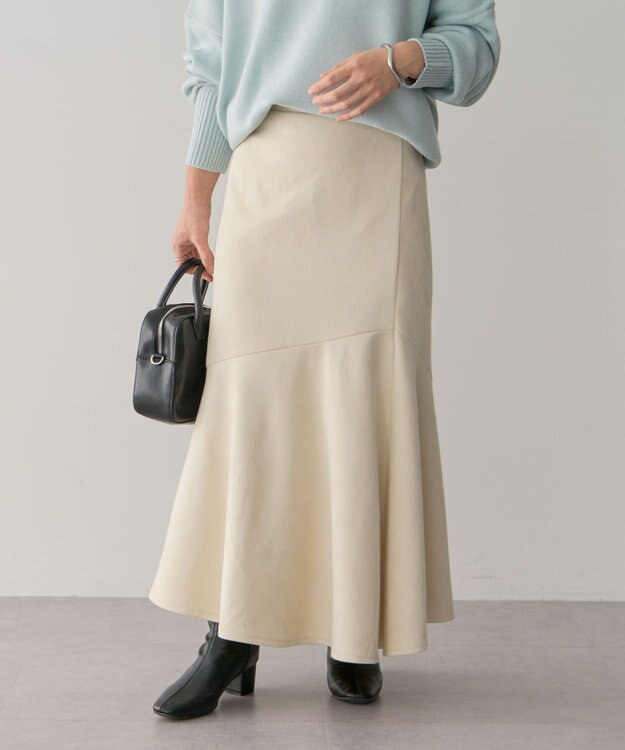 Green Parks マシュマロスエードマーメイドスカート Ecru