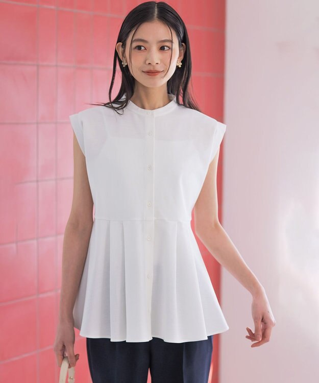 組曲 S 【先行予約】ツイルジャージーペプラム カットソー ホワイト系