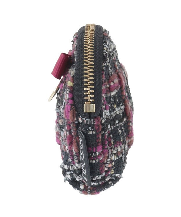 Maison de FLEUR LINTONツイードコインケース Black