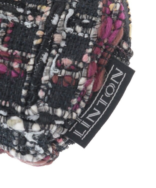 Maison de FLEUR LINTONツイードコインケース Black
