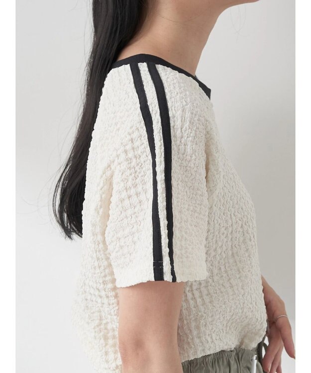 earth music&ecology ラインジャガードプルオーバー Off White