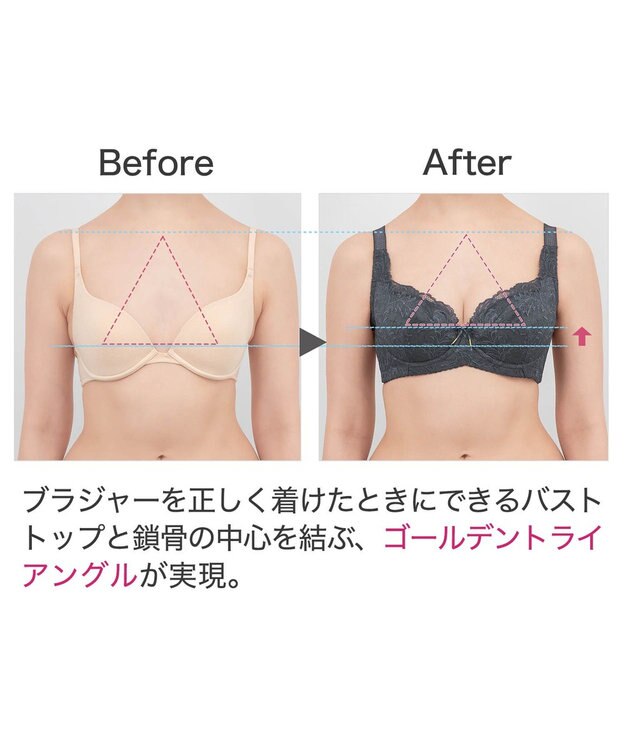 BRADELIS New York 【BRADELIS New York / コンパクト補整ブラ】サポートバックラインブラ22A1 チャコール