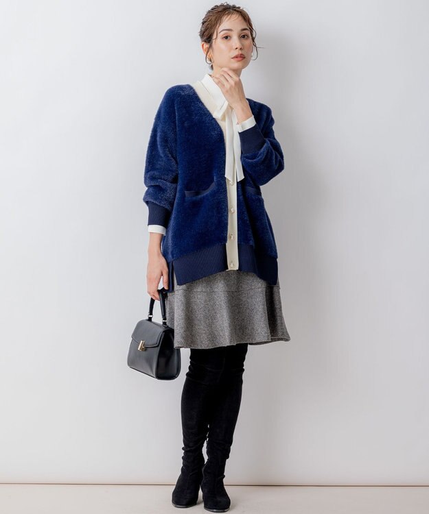 組曲 ポインテッドカラーボウタイ ブラウス アイボリー系