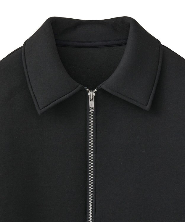 earth music&ecology ダンボールニットZIPブルゾン Black