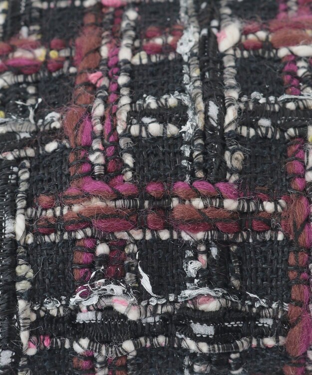 Maison de FLEUR LINTONツイードコインケース Black