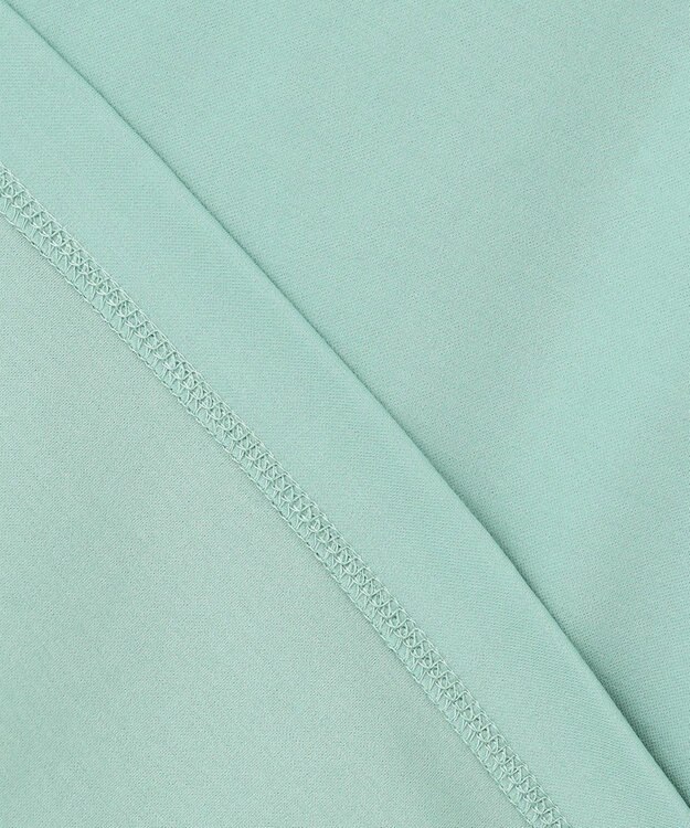 自由区 S 【接触冷感・UVカット・吸水速乾・抗菌防臭・洗える】ハイカウントクロップド丈 Tシャツ フロスティグリーン