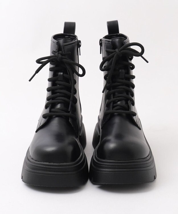 WEGO レースアップショートブーツ ブラック