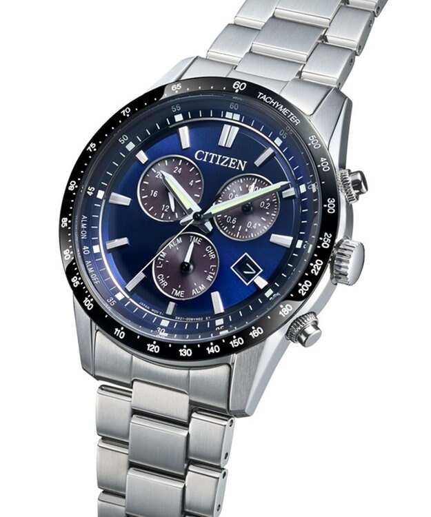 CITIZEN 【電池交換不要クロノ】シチズンコレクションの人気クロノグラフシリーズ ブルー