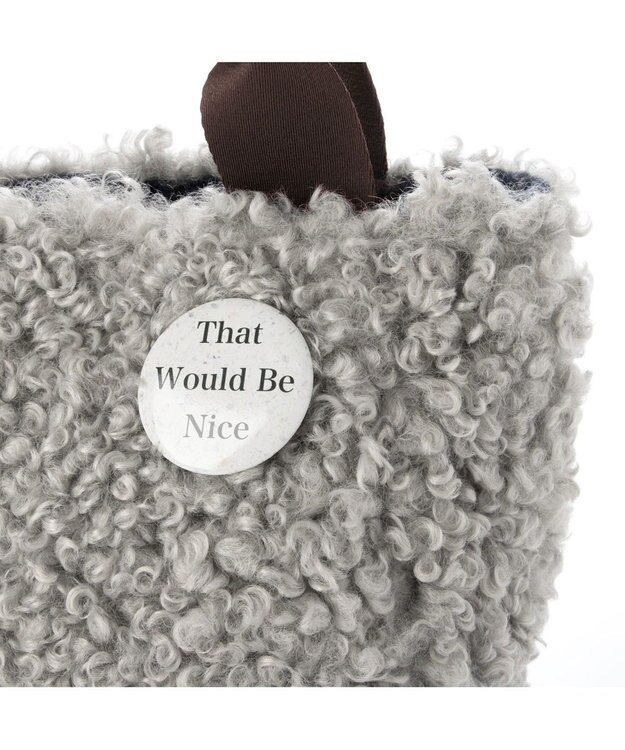 UNBILLION カシュカシュ cachecache / フェイクファー×チェック柄リバーシブルトート GY