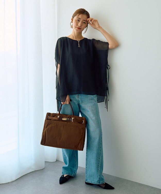 YECCA VECCA ルーズストレートデニムパンツ Indigo