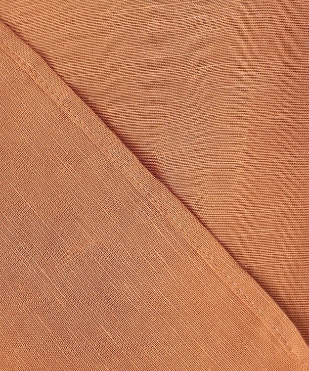 J.PRESS LADIES 【洗える】シアーリネン ブラウス オレンジ系