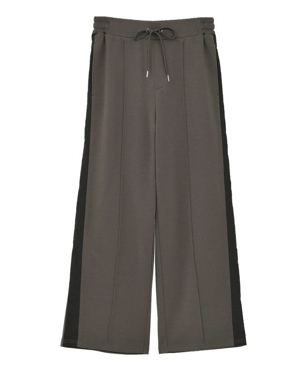 Green Parks あったか裏起毛サイドラインスウェットパンツ Charcoal Gray