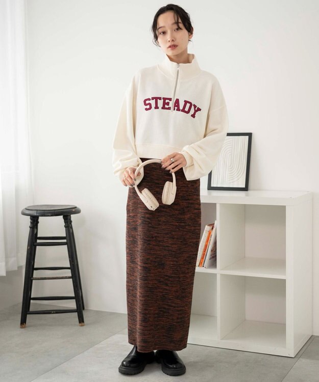 WEGO ハーフジップショートスウェット 柄4