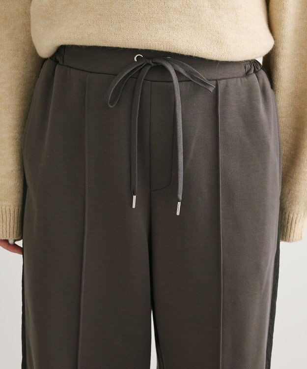 Green Parks あったか裏起毛サイドラインスウェットパンツ Charcoal Gray