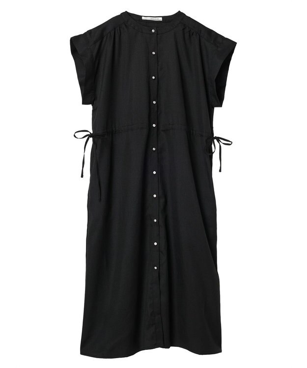 Green Parks ・ＥＬＥＮＣＡＲＥ　ＤＵＥリネンライクドロストワンピース Black