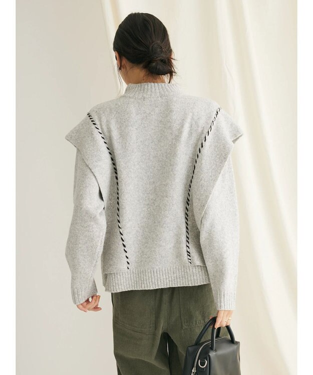 CRAFT STANDARD BOUTIQUE ハンドステッチニットプルオーバー Gray Mixture