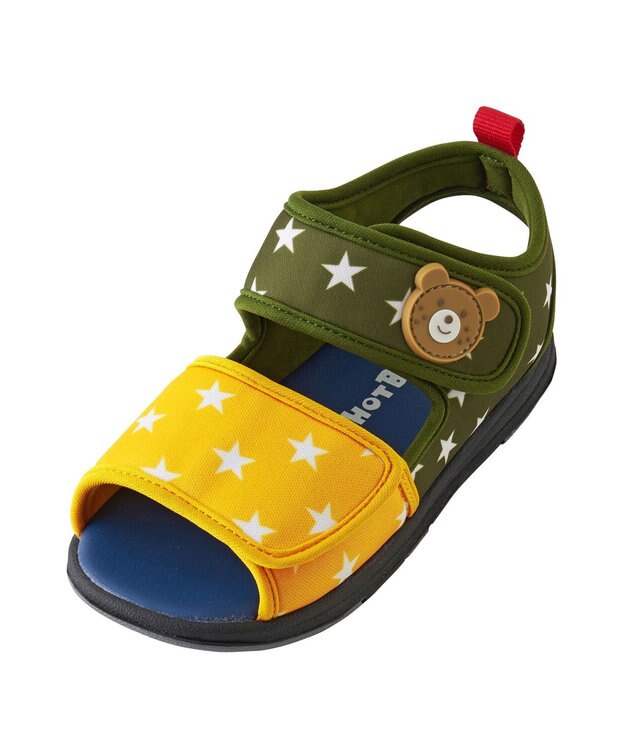 MIKI HOUSE HOT BISCUITS 【14-19cm】 ジャージ素材サンダル マルチカラー