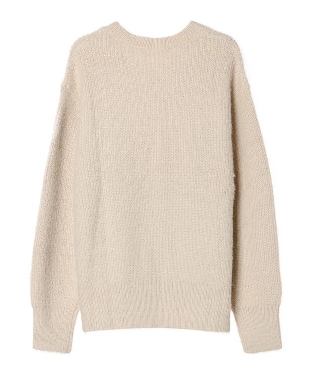 Green Parks フェザーＶネックニットプルオーバー Ecru