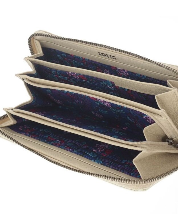 ANNA SUI セルパン ラウンド長財布 ゴールド