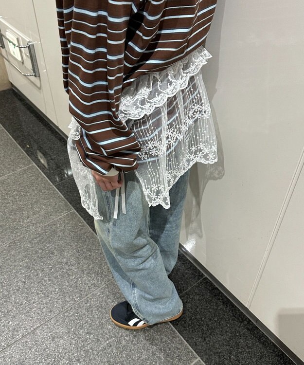 WEGO レースリボンラップスカート ホワイト