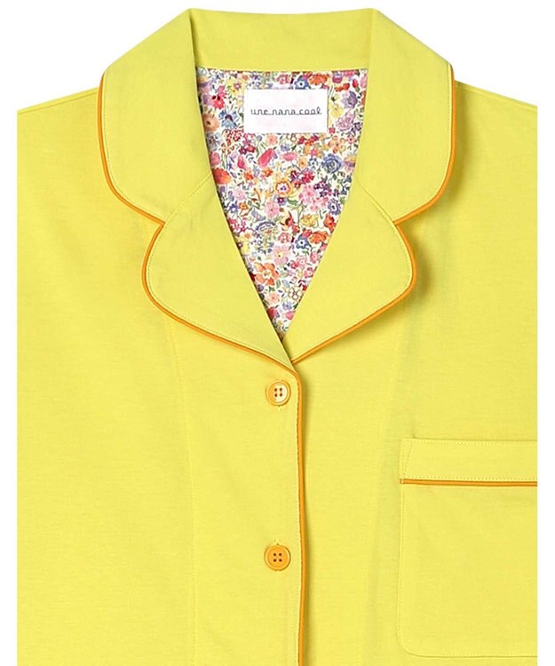 une nana cool 【綿100％】40ハイゲージ天竺半袖パジャマ MADE WITH LIBERTY FABRIC YE