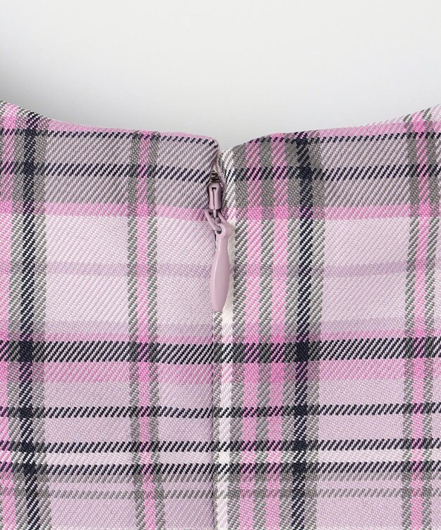 ANY KIDS チェック ジャンパースカート ピンクベージュ