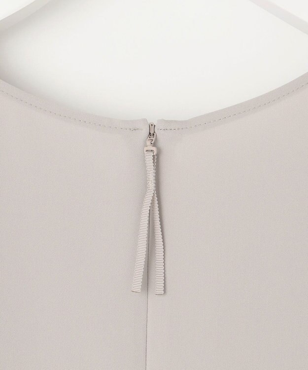 自由区 【XSサイズ～/洗える/セット可】ダブルクロス ブラウス ライトグレー系