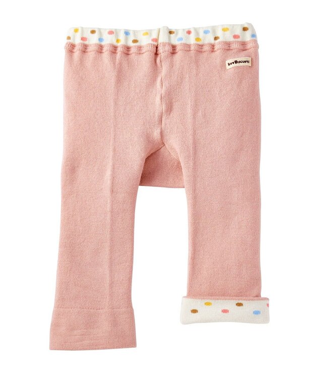 MIKI HOUSE HOT BISCUITS 【70-100cm】 おしりフリル 9分丈ベビースパッツ ピンク