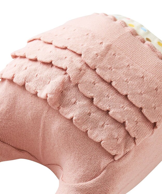 MIKI HOUSE HOT BISCUITS 【70-100cm】 おしりフリル 9分丈ベビースパッツ ピンク