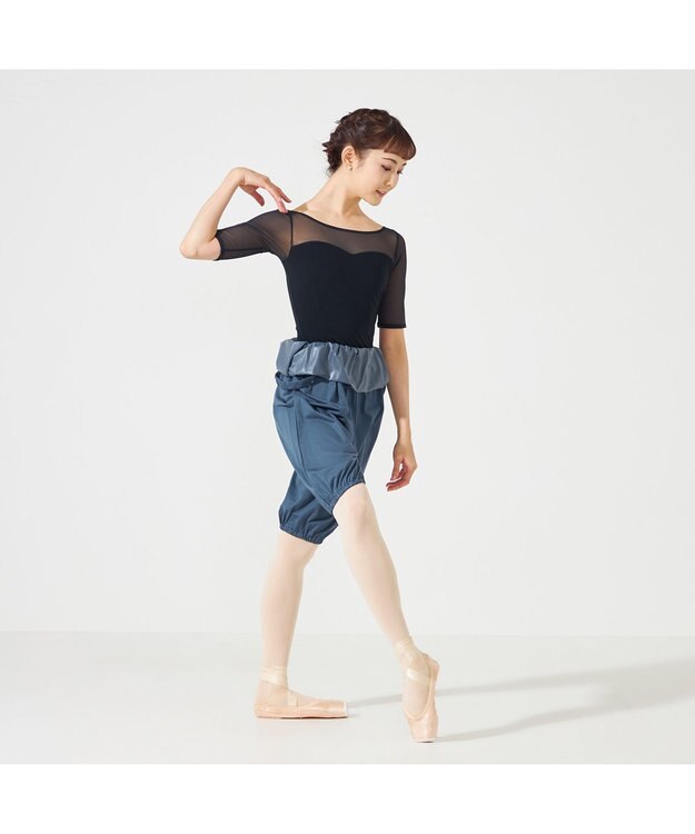 Chacott 5分袖レオタード ブラック