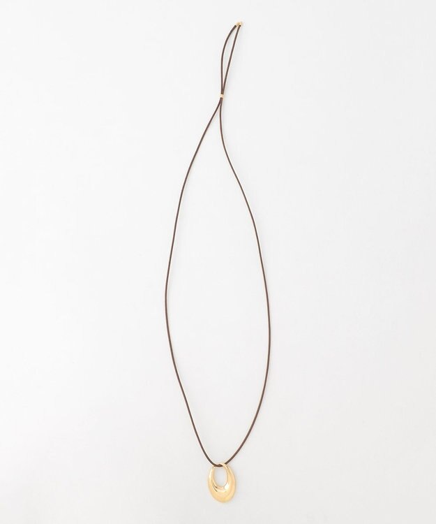 J.PRESS LADIES コード ワントップ ネックレス ゴールド×ブラウン系