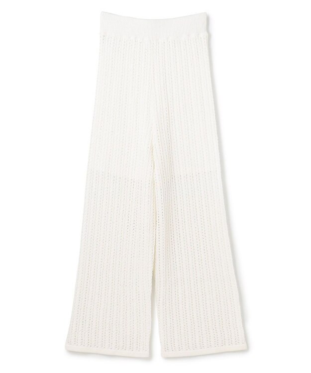 uncrave シースルーケーブルニット パンツ オフ