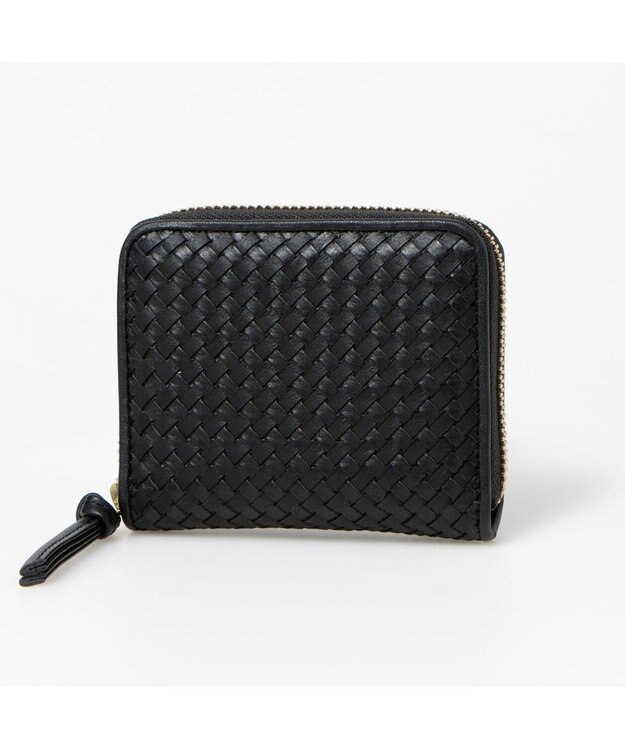 UNBILLION ペルケ perche / レザーメッシュ・ジャバラカードウォレット ブラック