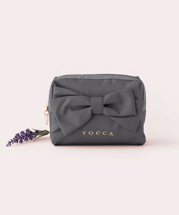 TOCCA RIBBON KNOT POUCH ポーチ [新色]ライトグレー系