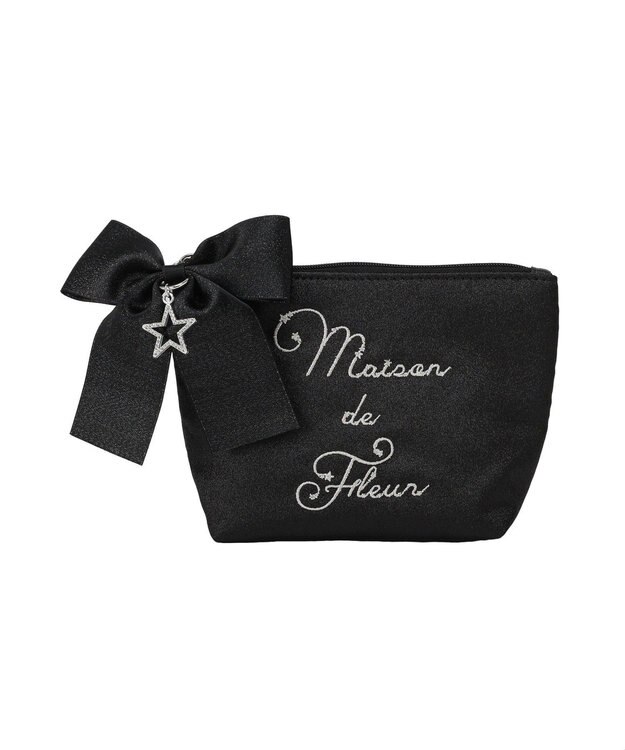 Maison de FLEUR スターリボンポーチ Black