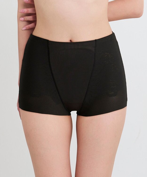 WACOAL 【-5歳のガードル】 ショート丈 「-５歳」の着やせシルエットに 吸汗速乾・通気性(身生地) レディース GRC323 /ワコール ブラック