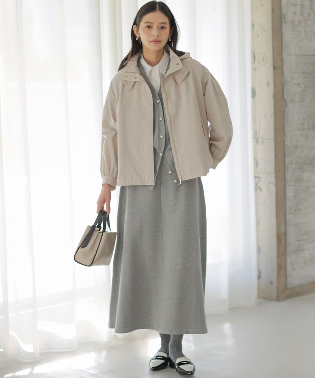 組曲 L 【先行予約】2WAYライトマウンテンパーカー アイボリーベージュ系