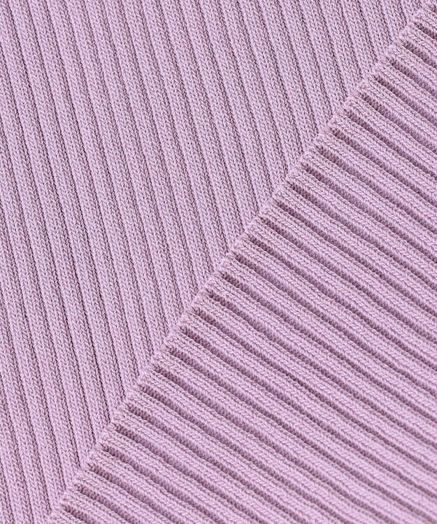 ANY SIS 【洗える】ネックポイントリブ ニット ライラック