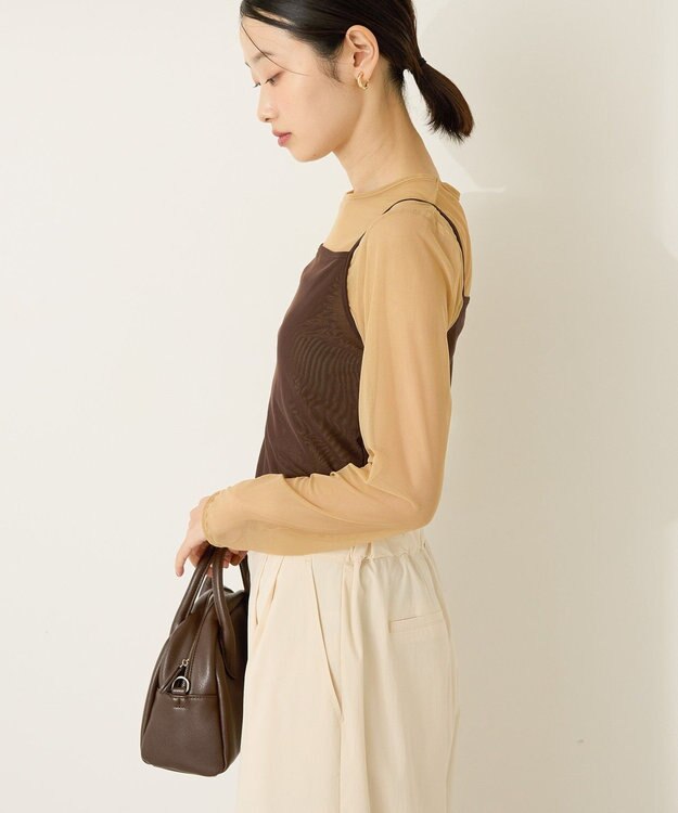 AMERICAN HOLIC 【２点セット】チュールキャミレイヤードトップス Beige
