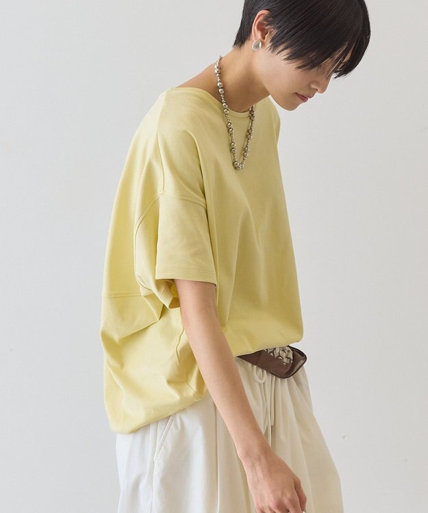 AMERICAN HOLIC 半袖コクーンカットプルオーバー Yellow