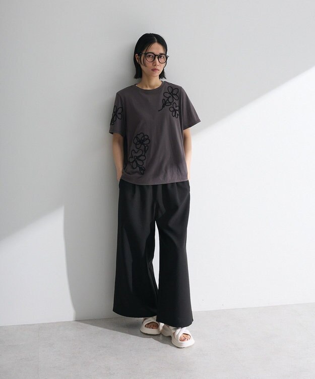 Green Parks ・ＳＵＧＡＲ　ＳＰＯＯＮ　コード刺繍ＴＥＥ Charcoal Gray