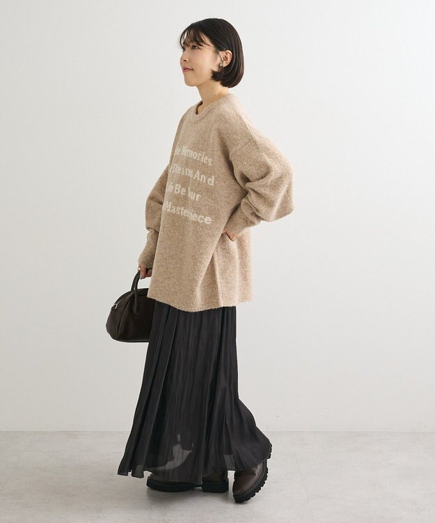 Green Parks ブークレロゴニットチュニック Beige