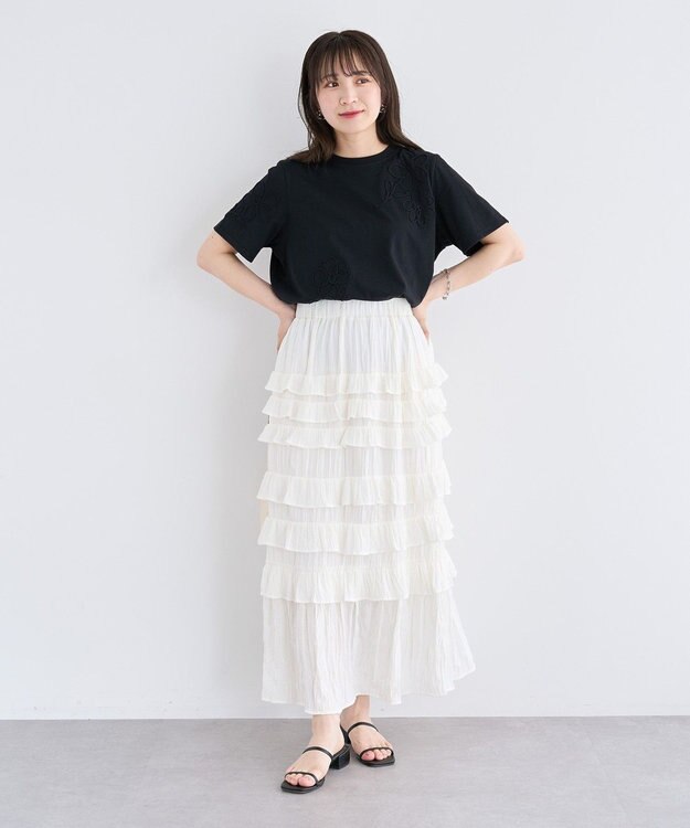 Green Parks ・ＳＵＧＡＲ　ＳＰＯＯＮ　コード刺繍ＴＥＥ Charcoal Gray