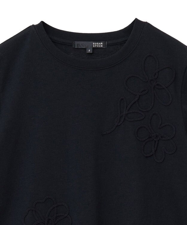 Green Parks ・ＳＵＧＡＲ　ＳＰＯＯＮ　コード刺繍ＴＥＥ Charcoal Gray